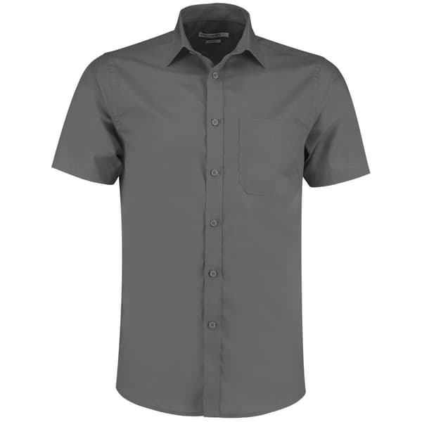 Kustom Kit Kortærmet skjorte i poplin til mænd