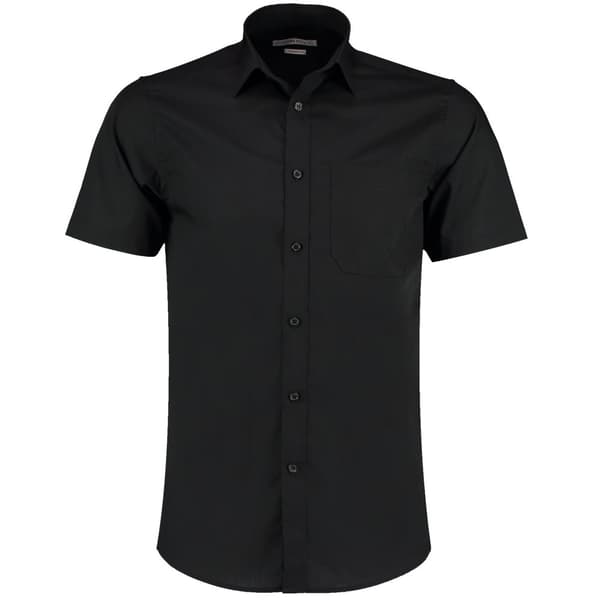 Kustom Kit Kortærmet skjorte i poplin til mænd