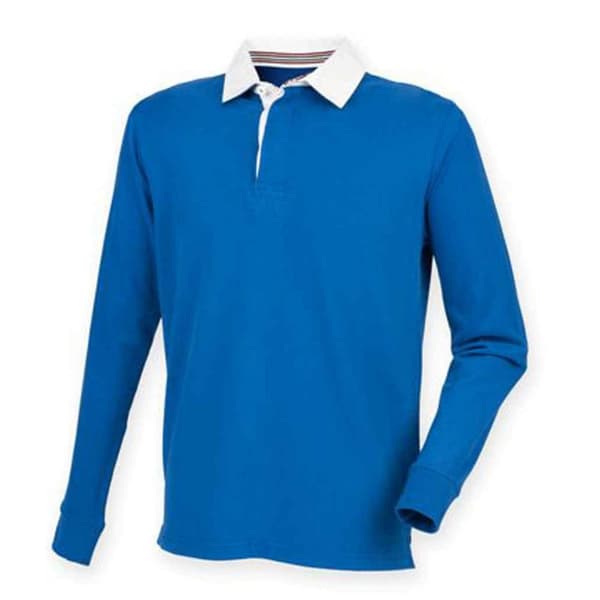 Front Row Mens Premium Rugby Shirt Royal Blue M