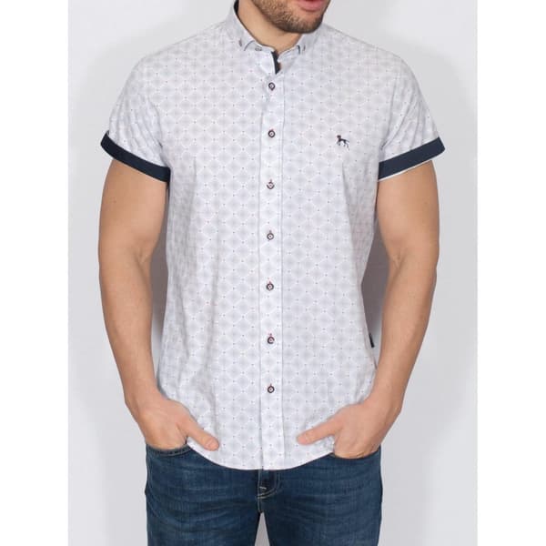Mens Delah Short-Sleeved Shirt White S