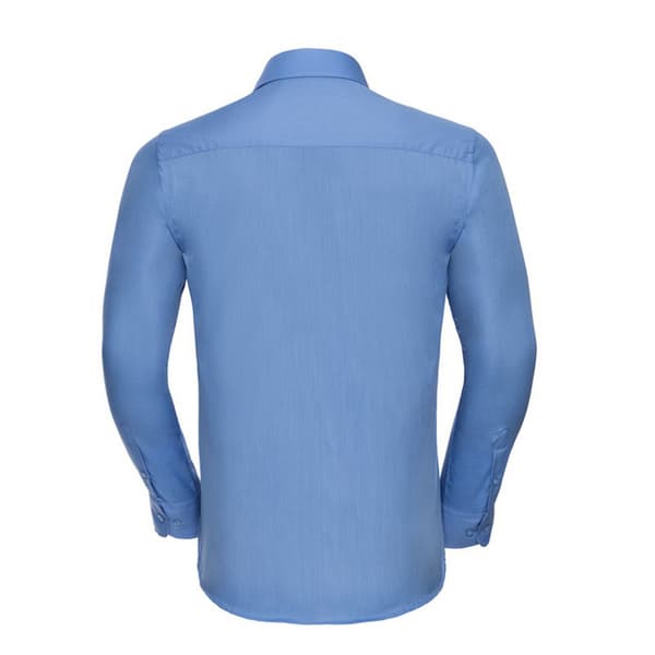 Russell Collection Mens Poplin Tailored Long-Sleeved Shirt