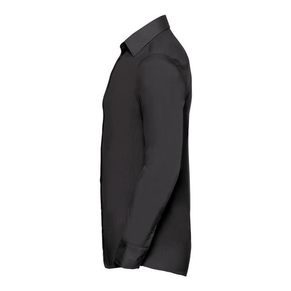 Russell Collection Mens Poplin Tailored Long-Sleeved Shirt