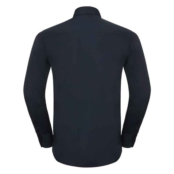 Russell Collection Mens Poplin Tailored Long-Sleeved Shirt