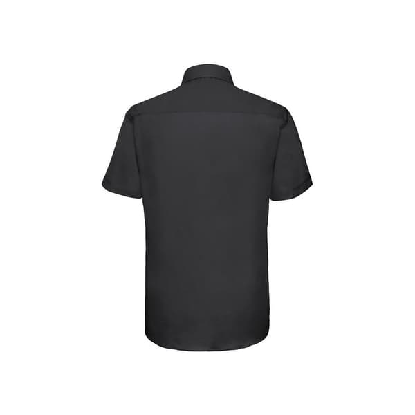 Russell Collection Mens Oxford Tailored Short-Sleeved Shirt