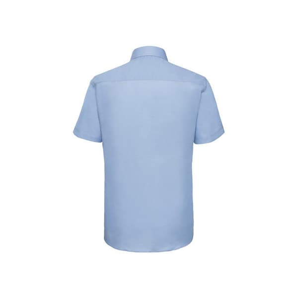 Russell Collection Mens Oxford Tailored Short-Sleeved Shirt
