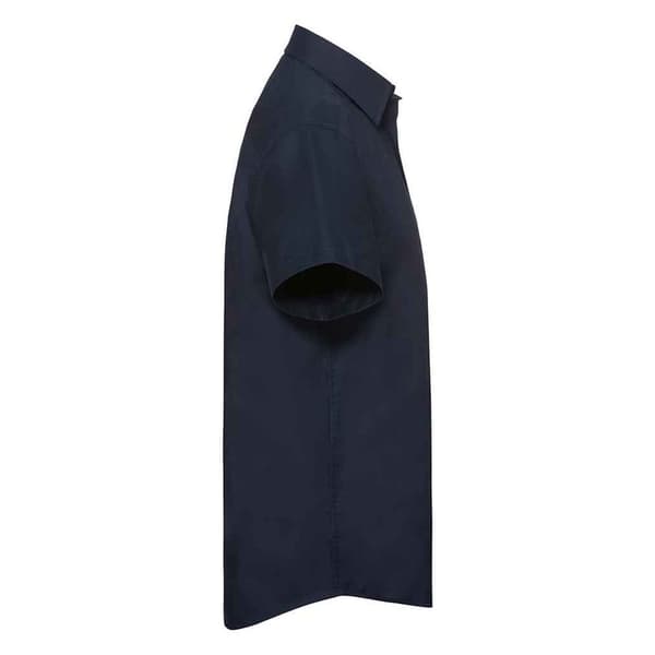 Russell Collection Mens Oxford Tailored Short-Sleeved Shirt