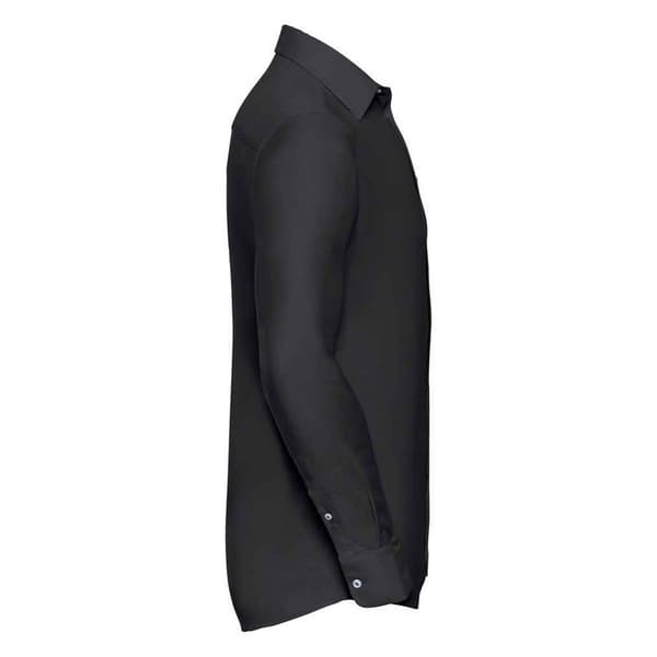 Russell Collection Mens Oxford Tailored Long-Sleeved Formal Shirt