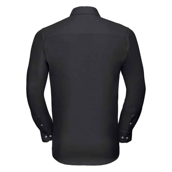Russell Collection Mens Oxford Tailored Long-Sleeved Formal Shirt