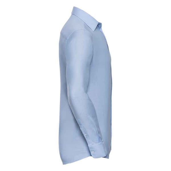 Russell Collection Mens Oxford Tailored Long-Sleeved Formal Shirt