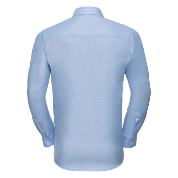 Russell Collection Mens Oxford Tailored Long-Sleeved Formal Shirt