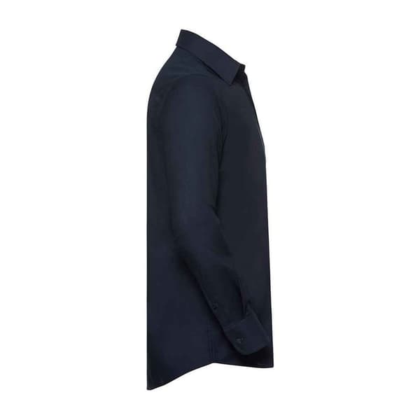 Russell Collection Mens Oxford Tailored Long-Sleeved Formal Shirt