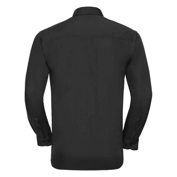 Russell Collection Poplin lättskött formell skjorta för män
