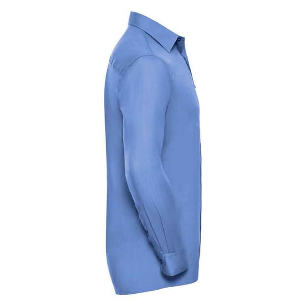 Russell Collection Poplin lättskött formell skjorta för män