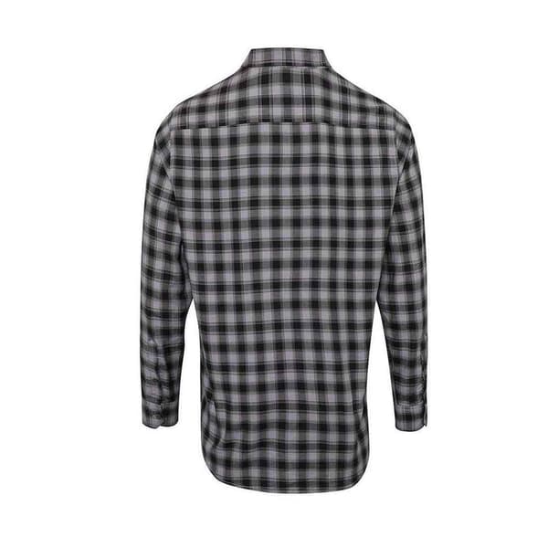 Premier Mens Mulligan Checked Cotton Long-Sleeved Shirt
