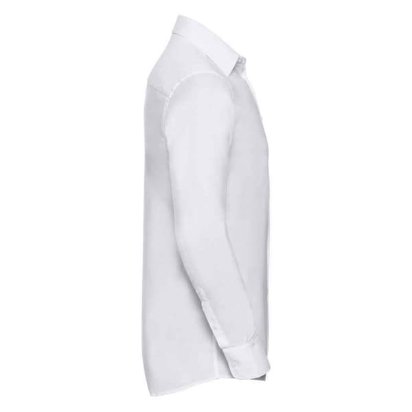 Russell Collection Mens Oxford Tailored Long-Sleeved Formal Shirt