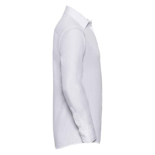Russell Collection Mens Poplin Tailored Long-Sleeved Formal Shirt