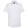 Miniatyrbillede 1 af 3: Russell Collection Mens Oxford Easy-Care Tailored Short-Sleeved Shirt