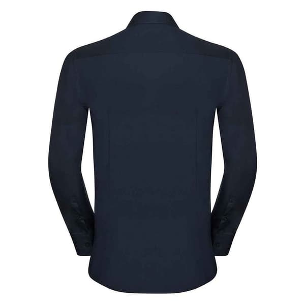 Russell Collection Långärmad formell skjorta i Ultimate Stretch för herrar