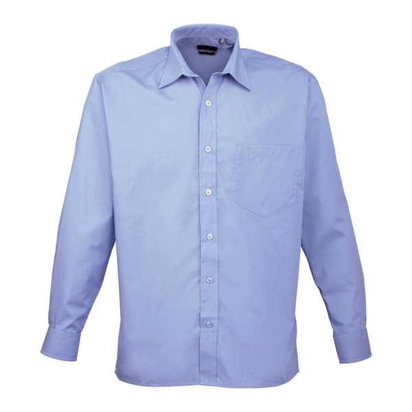 Premier Mens Poplin Long-Sleeved Shirt