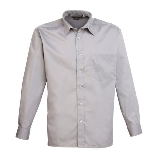Premier Mens Poplin Long-Sleeved Shirt