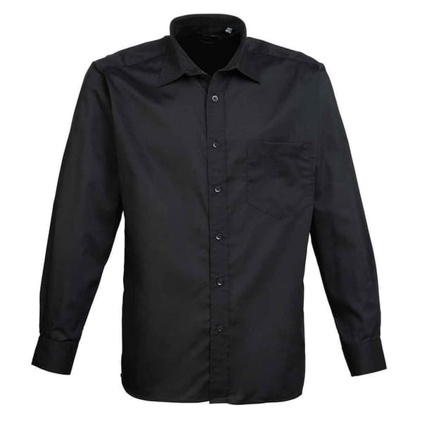 Premier Mens Poplin Long-Sleeved Shirt