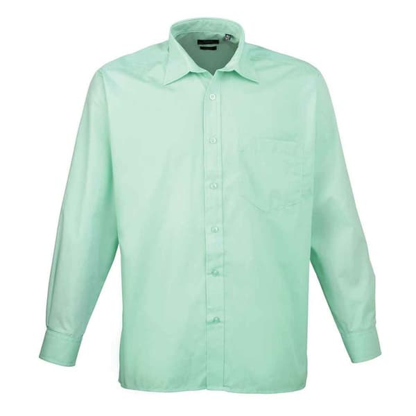 Premier Mens Poplin Long-Sleeved Shirt