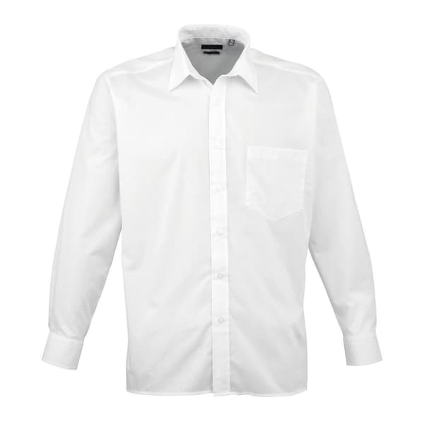 Premier Mens Poplin Long-Sleeved Shirt