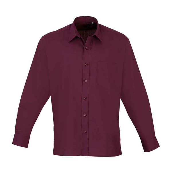 Premier Mens Poplin Long-Sleeved Shirt