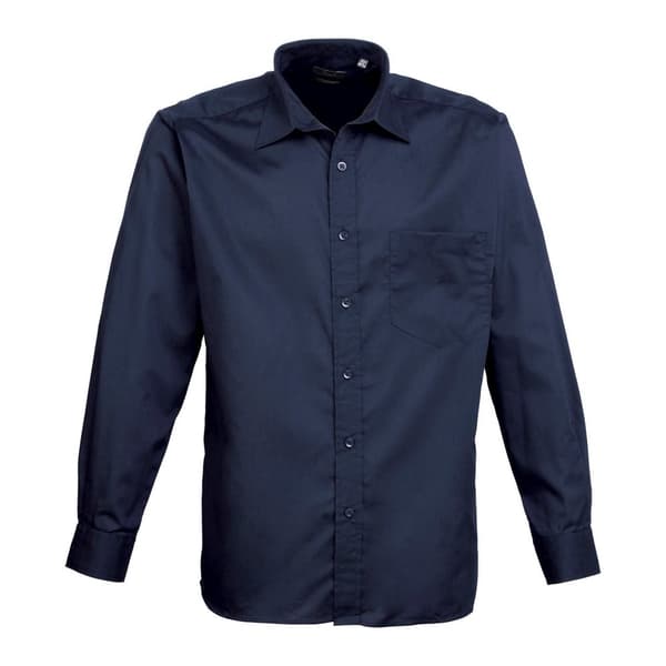 Premier Mens Poplin Long-Sleeved Shirt