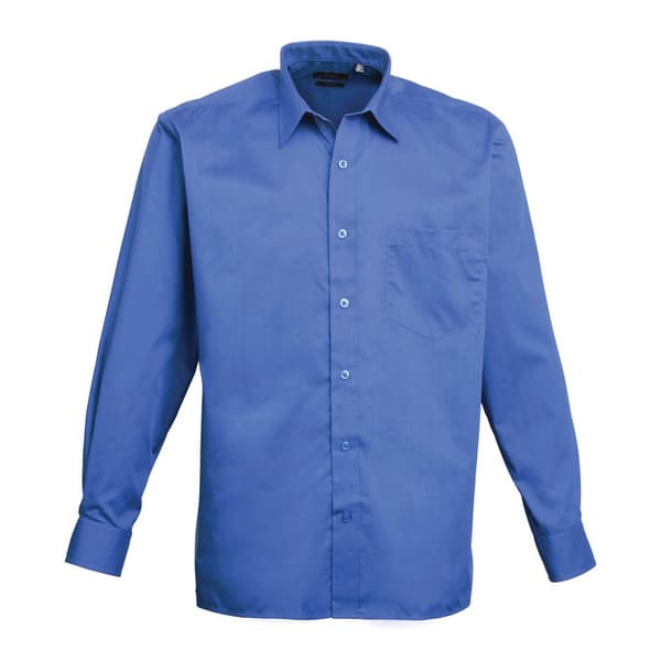 Premier Mens Poplin Long-Sleeved Shirt