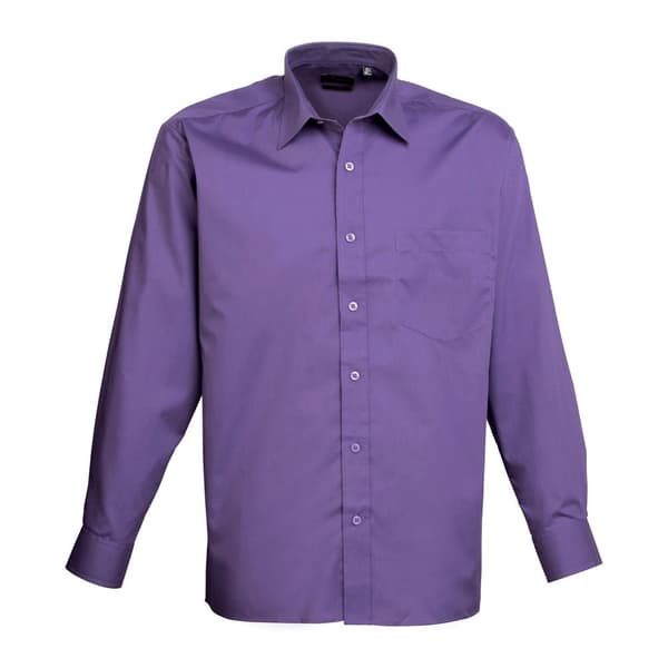 Premier Mens Poplin Long-Sleeved Shirt