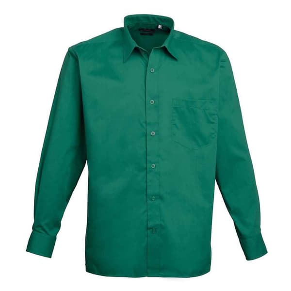 Premier Mens Poplin Long-Sleeved Shirt