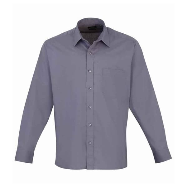 Premier Mens Poplin Long-Sleeved Shirt