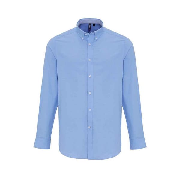Premier Mens Striped Oxford Long-Sleeved Shirt