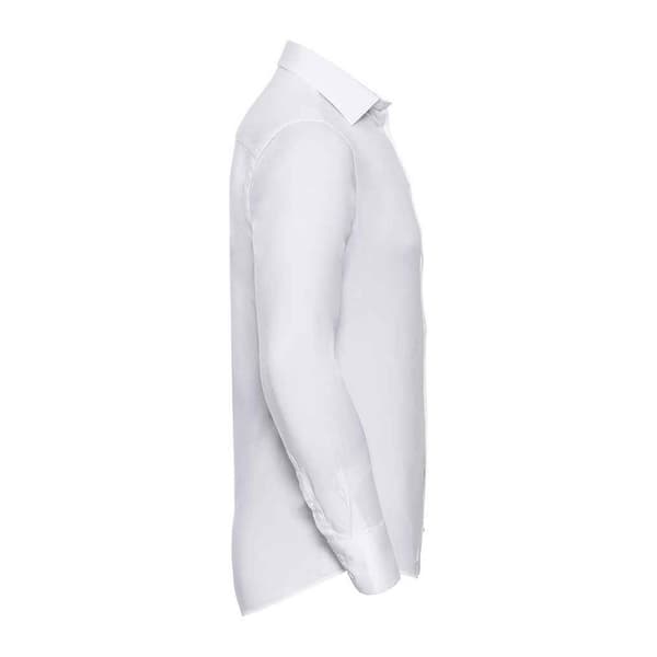 Russell Collection Mens Fitted Long-Sleeved Shirt