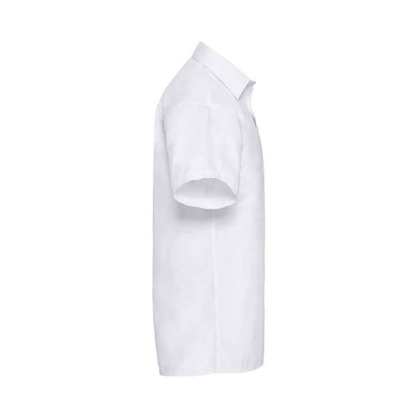Russell Collection Mens Poplin Easy-Care Shirt