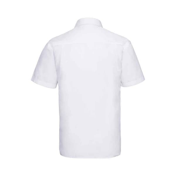 Russell Collection Mens Poplin Easy-Care Shirt