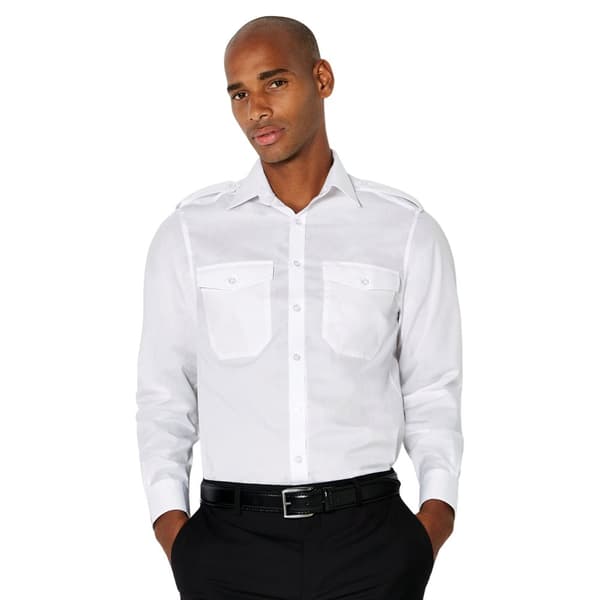Kustom Kit Mens Long-Sleeved Pilot Shirt
