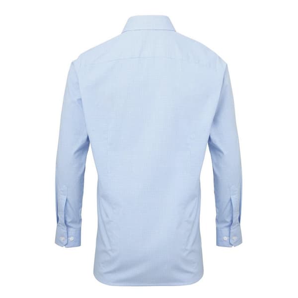 Premier Mens Gingham Long-Sleeved Shirt