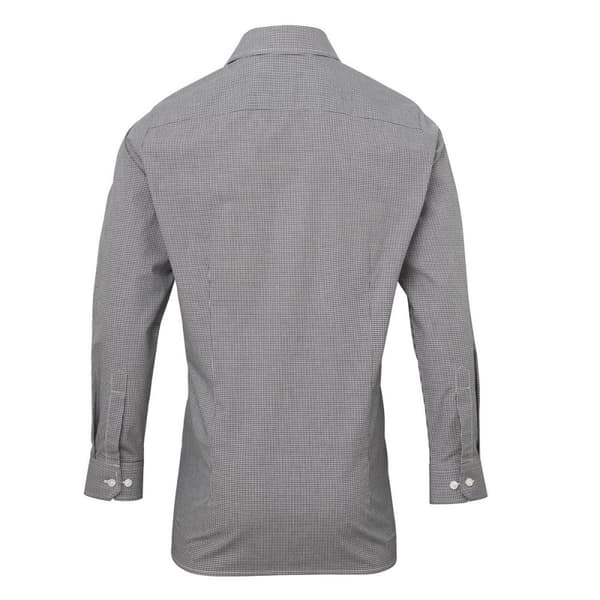 Premier Mens Gingham Long-Sleeved Shirt