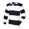 Miniatyrbilde 2 av 3: Front Row Mens Stripe Sewn Rugby Polo Shirt