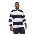 Miniatyrbilde 1 av 3: Front Row Mens Stripe Sewn Rugby Polo Shirt