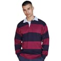 Miniatyrbilde 3 av 3: Front Row Mens Stripe Sewn Rugby Polo Shirt