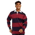 Miniatyrbilde 2 av 3: Front Row Mens Stripe Sewn Rugby Polo Shirt