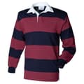 Miniatyrbilde 1 av 3: Front Row Mens Stripe Sewn Rugby Polo Shirt