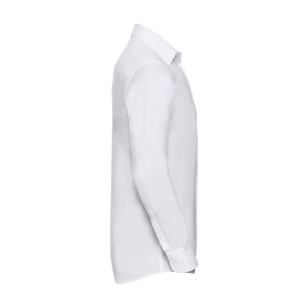 Russell Collection Mens Oxford Easy-Care Tailored Long-Sleeved Shirt
