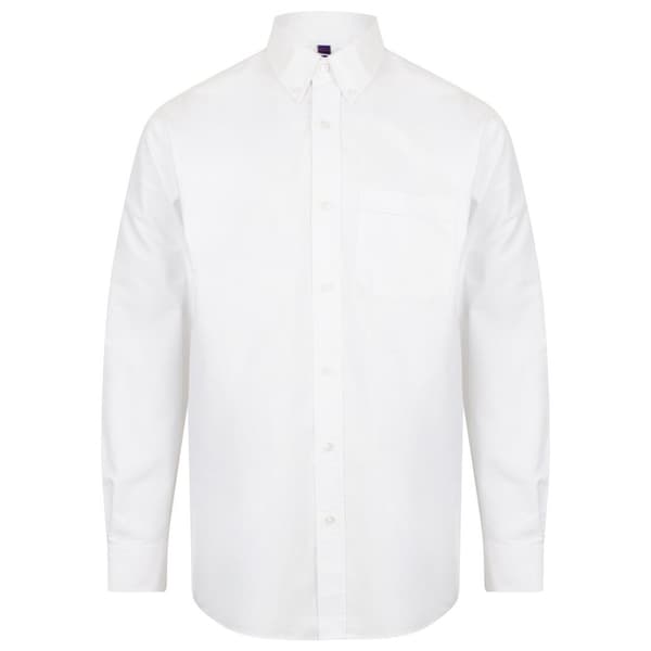 Henbury Mens Classic Oxford Long-Sleeved Formal Shirt
