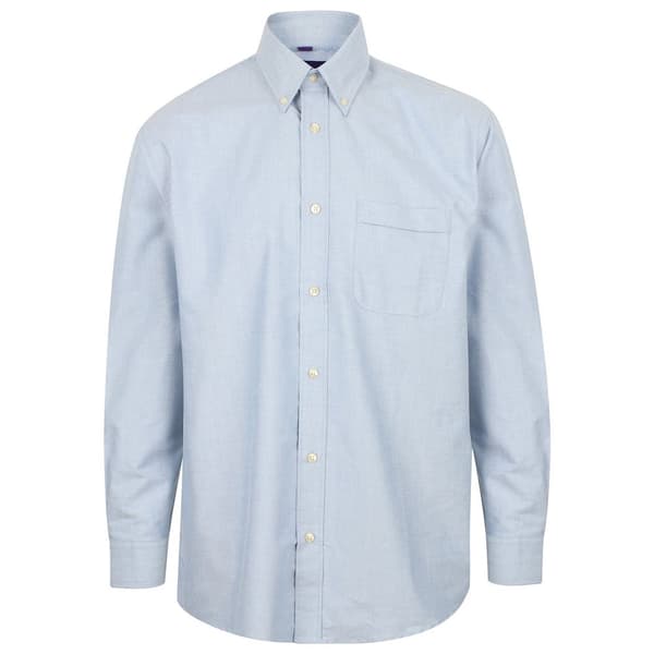 Henbury Mens Classic Oxford Long-Sleeved Formal Shirt