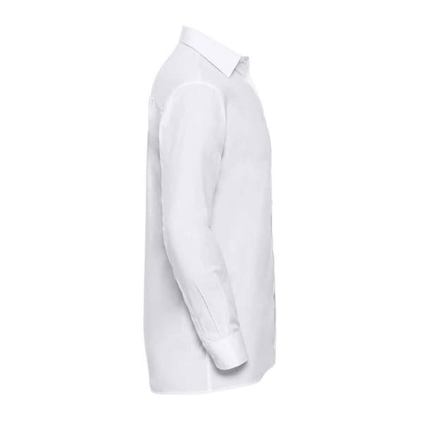Russell Collection Mens Poplin Long-Sleeved Shirt