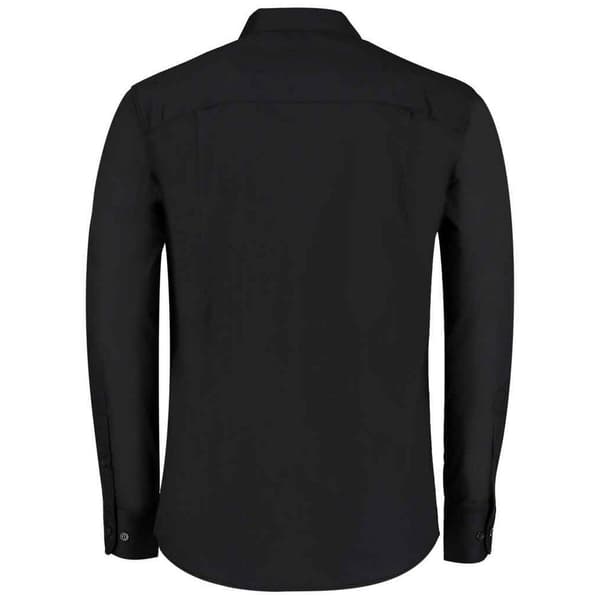 Kustom Kit Mens Mandarin Collar Long-Sleeved Shirt